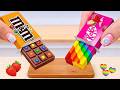 Miniature Rainbow Cake Decorating 🍫🌈 ASMR Satisfying Rainbow Chocolate KITKAT with M&M