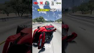 5 Cars Instant Acceleration Test 🚀 - BeamNG.drive realistic simulation