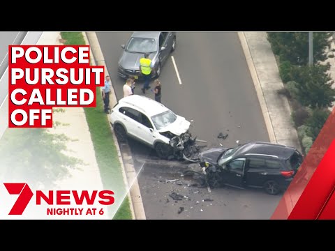 Car crashes after police pursuit in Gregory Hills | 7NEWS