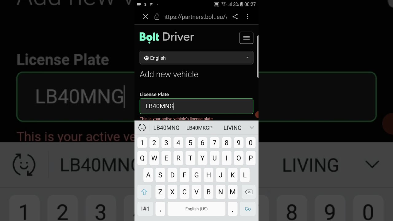 How to link a car on your Bolt driver profile very fast 😎
