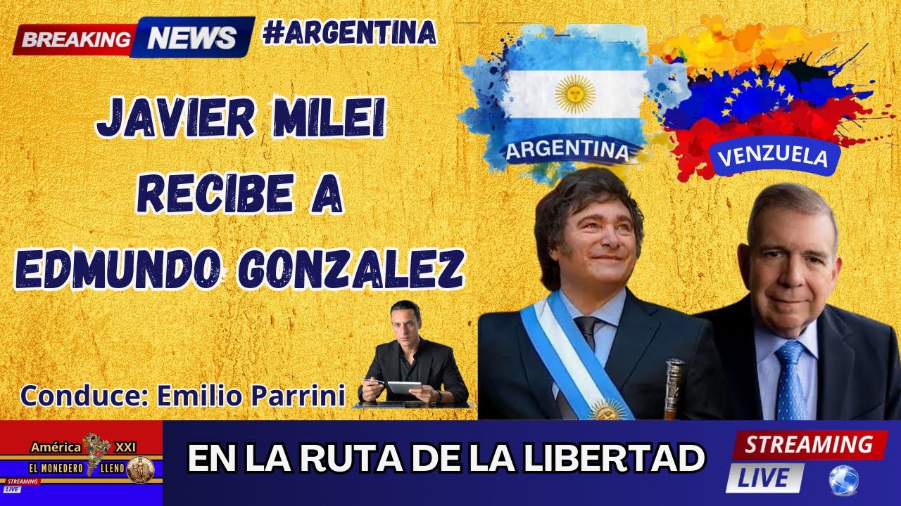 JAVIER MILEI RECIBE A EDMUNDO GONZALEZ - YouTube