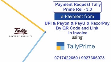 Payment Request From Tally Prime - टैली प्राइम से भुगतान अनुरोध (Rel-3.0)2023
