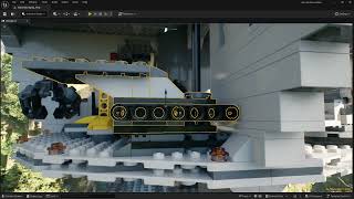 Lego model in Unreal Engine 5, quick sliding door and elevator tutorial.