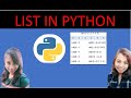 LIST IN PYTHON II BASICS IN PYTHON PART 1 II PYTHON PROGRAMMING