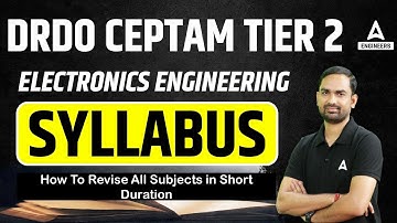 DRDO CEPTAM TIER 2 |Electronics Engineering Syllabus |  How to Revise all subjects in short Duration