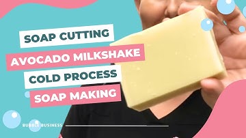 Soap Cutting 🫧 Cutting Avocado Milk Shake Soap | Cold Process Soap Making