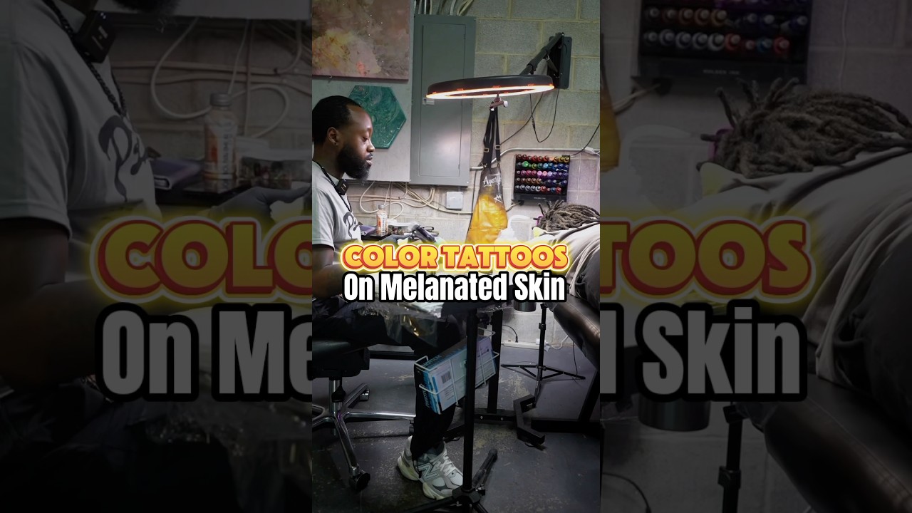 Color tattoos on dark skin wi/ [IG: ayem.ink] 