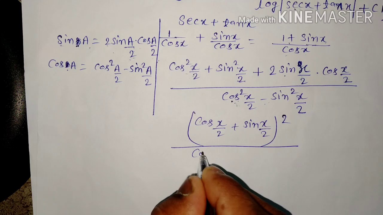 Integral Of Secx Dx YouTube Integral of secx dx youtube