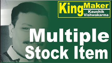 (09) How to create multiple stock item in tally.erp 9 II Kaushiksir "Kingmaker"