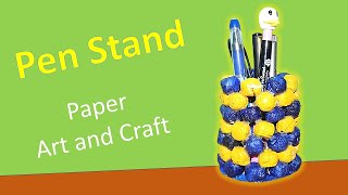 How to make a pen stand using old news paper