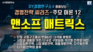 ⁣전략이론-12.  앤소프 매트릭스