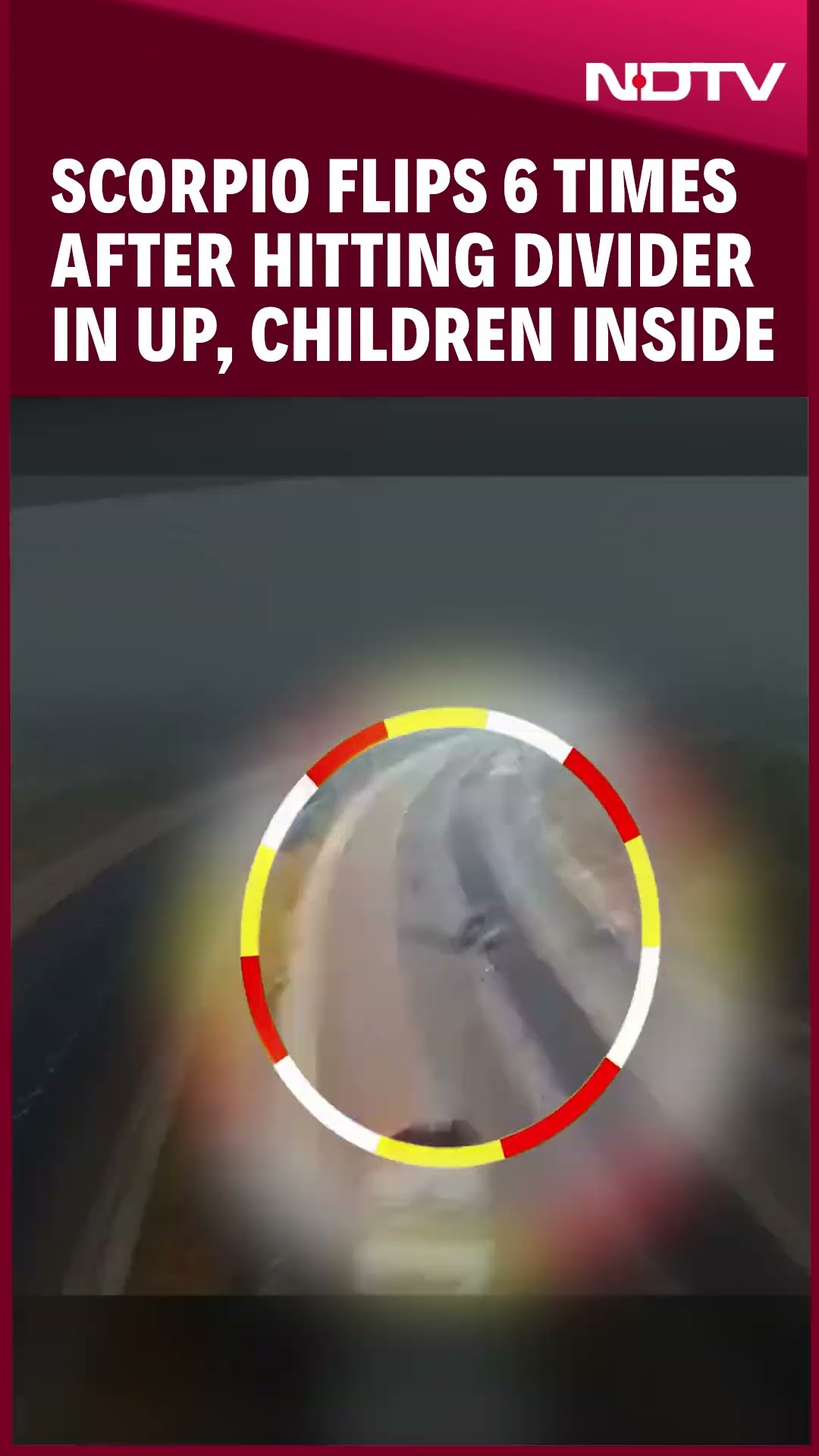 Scorpio Flips 6 Times After Hitting Divider In UP, Children Inside