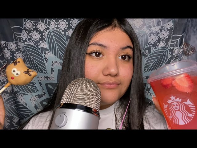 ASMR ~ WHISPER RAMBLE + STARBUCKS MUKBANG 🤎