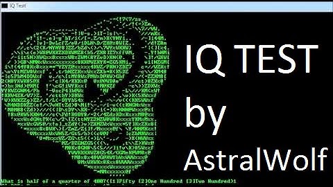 IQ TEST - A Batch File Game! (2nd Project)