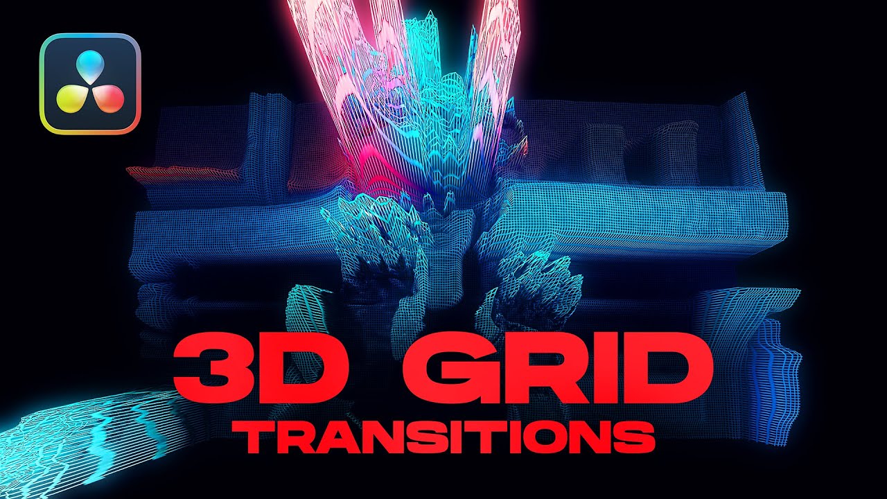 3D Grid Transitions | Davinci Resolve