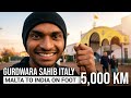 My Experience at Gurudwara Sahib Italy 🇮🇹 | Malta to India on Foot 🌍
