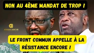 Le Front Commun Appelle À Une Mobilisation Permanente Contre Le 4ᵉ Mandat De Ouattara