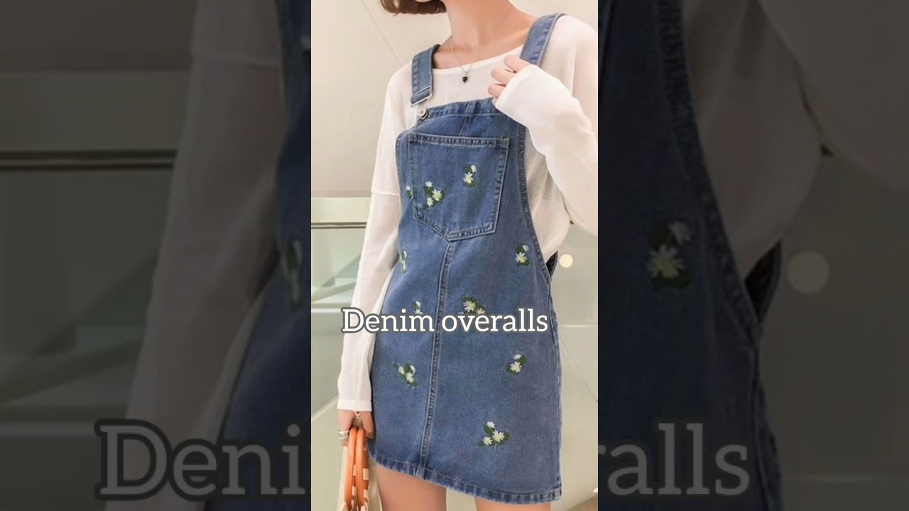 Denim overalls looks wow🌷✨ 