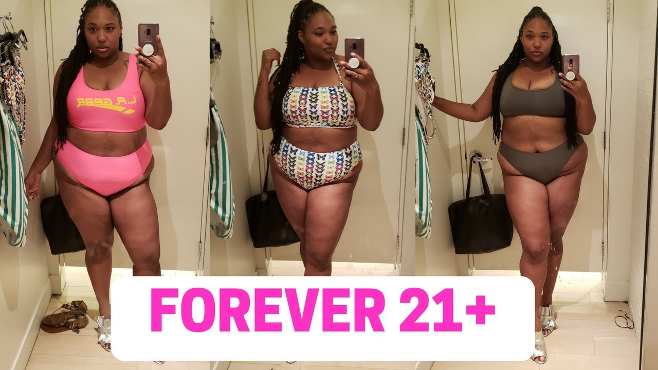 Plus Size Swimwear Try On Haul Forever 21 Curve Swim Week 2018 Youtube