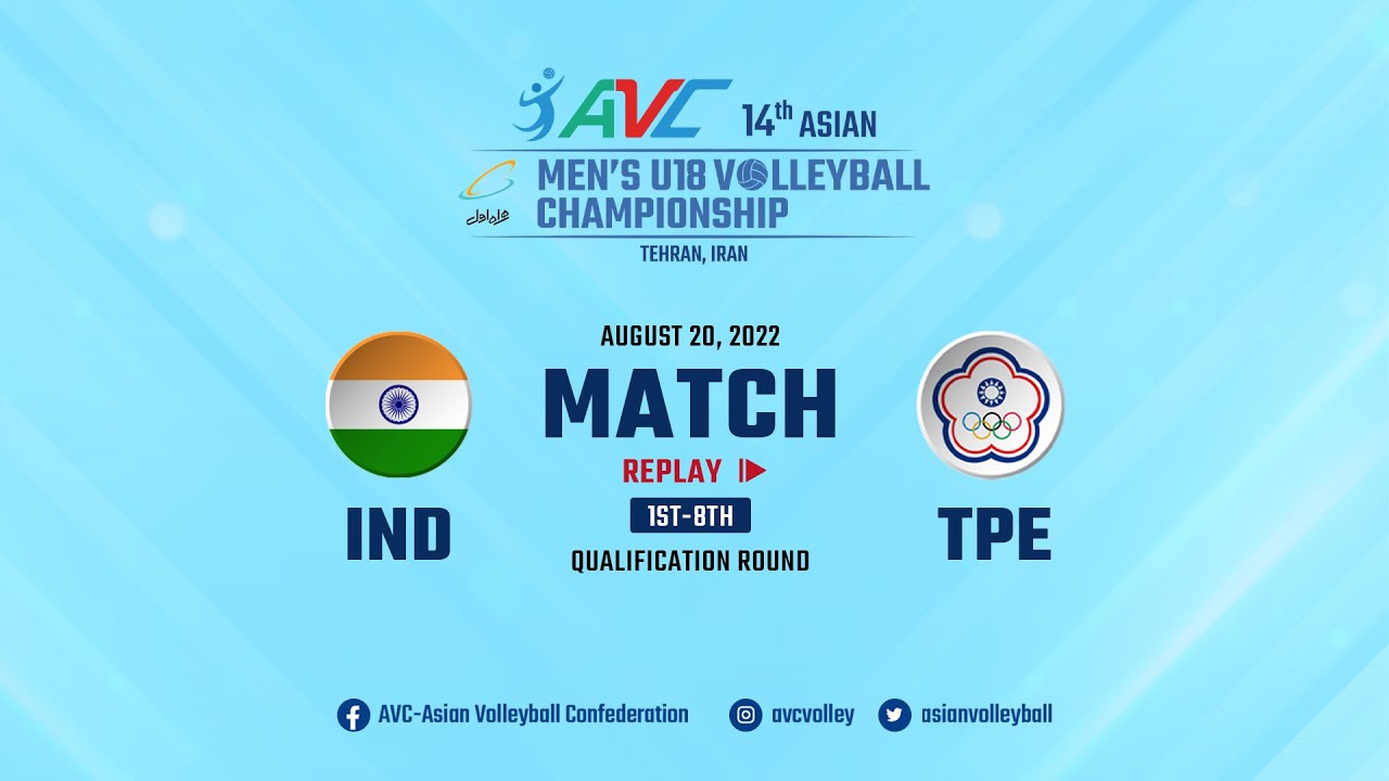 [MATCH REPLAY] TPE VS INDIA 14th Asian Men's U18 Volleyball Championship YouTube