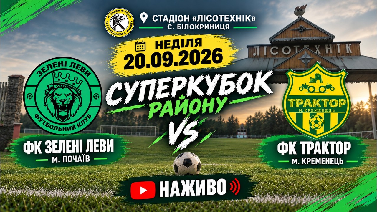 СУПЕРКУБОК КРЕМЕНЕЧЧИНИ / "Зелені Леви" - "Трактор" / НАЖИВО