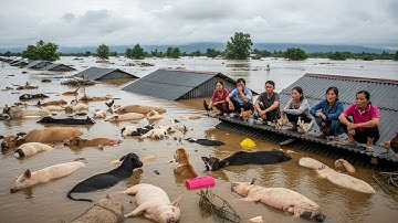 Nước Lũ Dâng Cao Gây Hư Hại Chuồng Trại và Ảnh Hưởng Đến Gia Súc