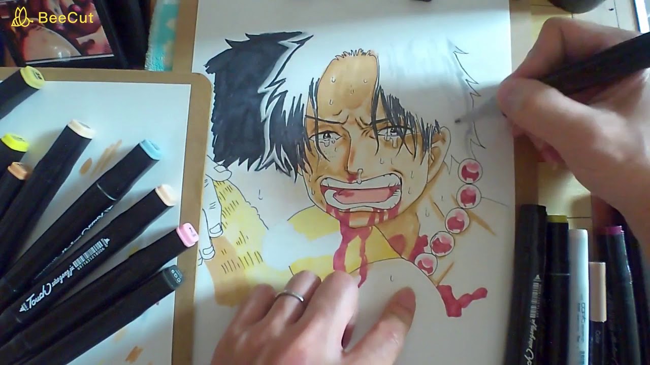 Onepiece エースの名シーン描いてみた お絵描き 名シーンシリーズ Famous Series Youtube