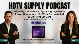 BrightSign HD1026 4K Digital Signage Media Player (Expanded I/O) With Pre-Installed 32GB MicroSDCard BrightSign HD1026 4K Digital Signage Media Player (Expanded I/O) With Pre-Installed 32GB MicroSDCard