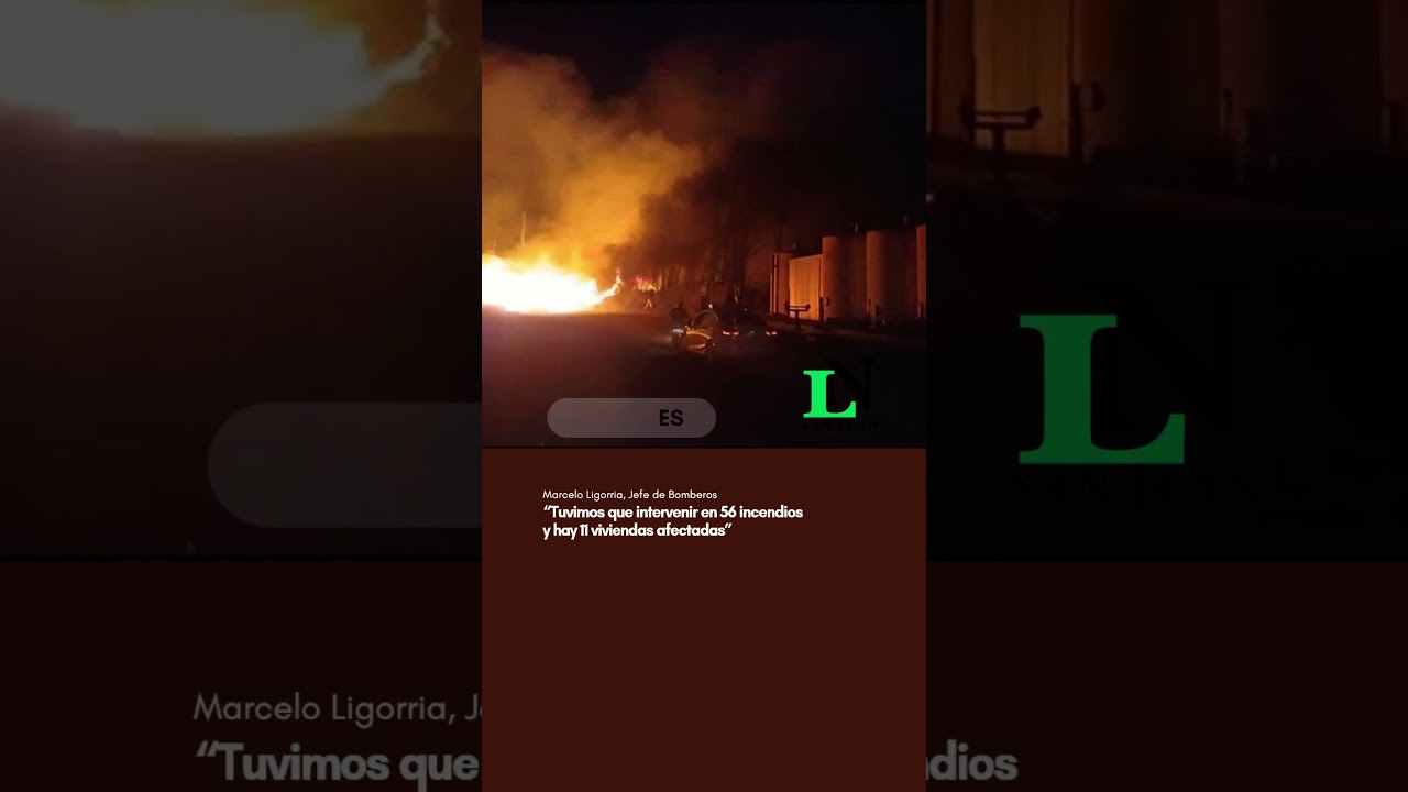 “Tuvimos que intervenir en 56 incendios y hay 11 viviendas afectadas”