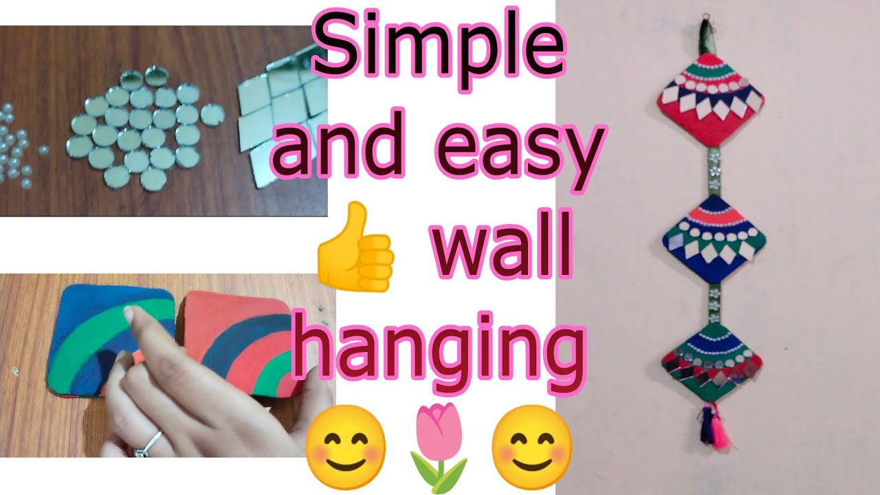 easy and simple 👍 wall hanging 😊🌷#wallhanging . - YouTube