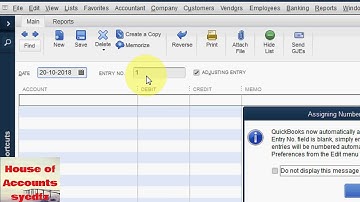 how to make a journal entry or os entry in quickbooks (listen with high volume)