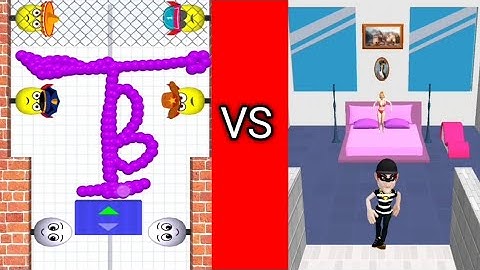 Draw To Smash Logic Puzzle Game VS Thief And Run 3D | 3d Driving Game 3.0 Gameplay