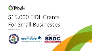 Tukwila - EIDL Grant | Seattle Southside Chamber of Commerce