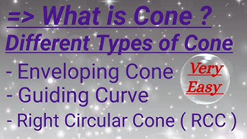 Important Definations of Cone | Enveloping cone | Guiding Curve of Cone | Right Circular Cone RCC |