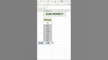 SUM INDIRECT Function In MS Excel | #shorts #msexcel #exceltricks #exceltips #learnmsexcel