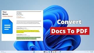 How To Convert A Google Docs File Into A Pdf