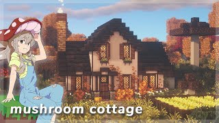 [Minecraft] Giant Brown Mushroom Cottage 🤎🍄 | Building with CIT Resource Packs screenshot 5