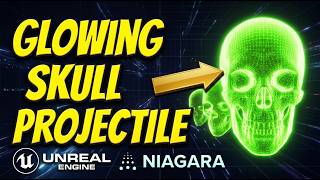 Glowing Skull Projectile in Unreal Engine Niagara