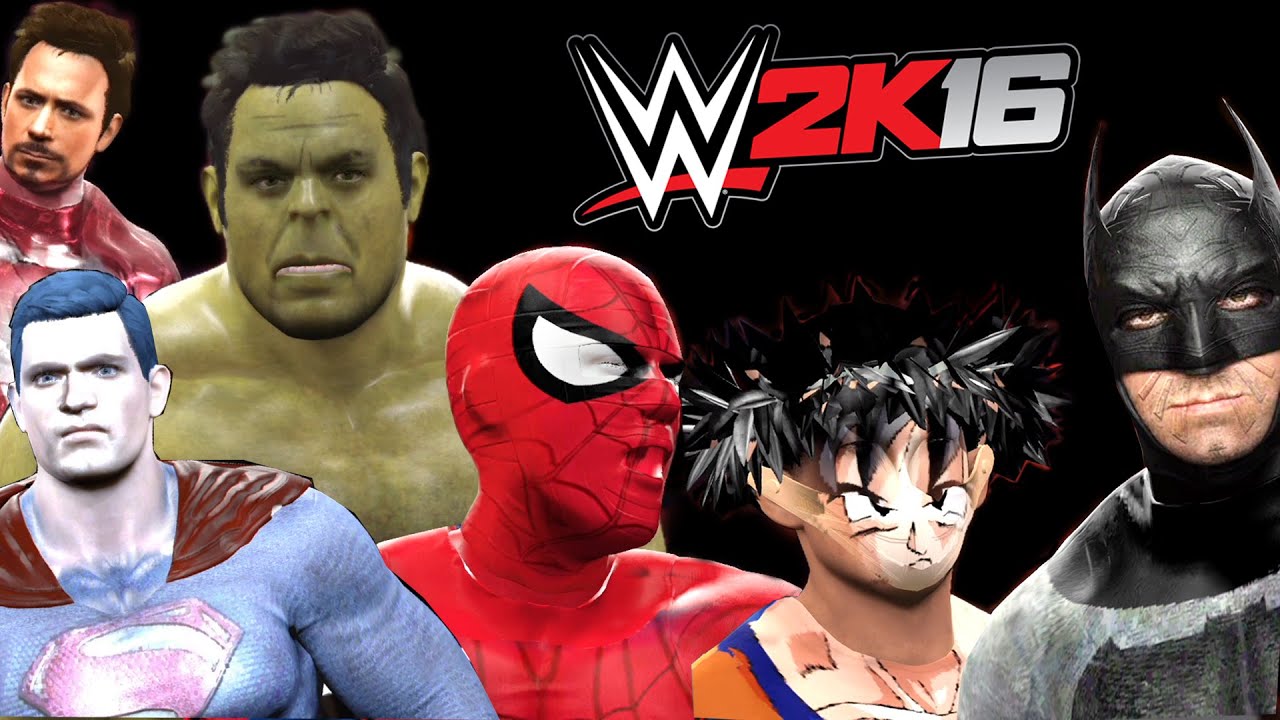 SPIDERMAN VS BATMAN VS SUPERMAN VS GOKU VS HULK VS IRONMAN | WWE 2K16 -  YouTube