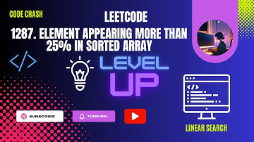 1287. Element Appearing More Than 25% In Sorted Array | Leetcode