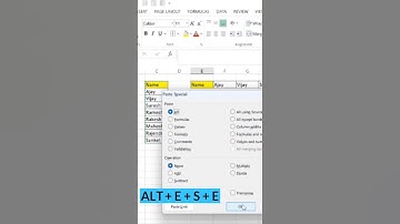 Transpose | Excel Trick & Tips | Shortcut Key