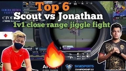 Top 6 Scout vs jonathan 1v1 in close range jiggle fight | Scout vs jonathan