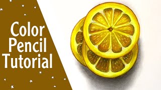 How To Draw Lemon Slices | Color Pencil Tutorial