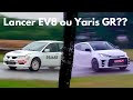 Jai eu peur  yaris gr vs mitsubishi lancer evo 8