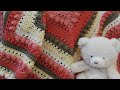 Crochet hugs and kisses baby shower blanket