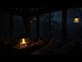 Peaceful Cabin Night With Rain And Fireplace Help To Sleep Better And Clear Your Mind 