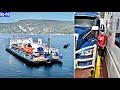 Loading truck in ship to quebec city  taking risk flying drone on ferry