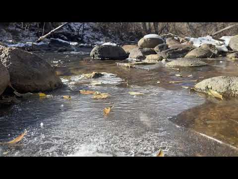 Water under ice at Boulder Creek