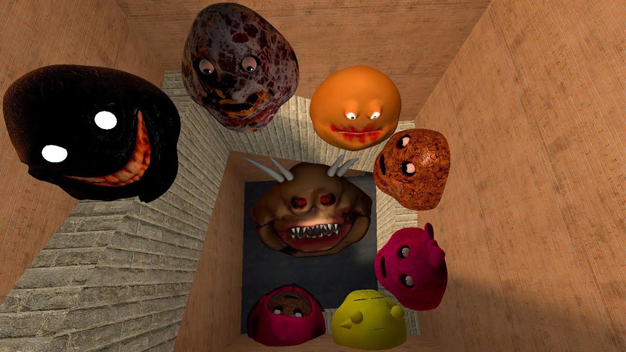 😱SPARTAN KICKING POU BOU FAMILY FROM BOU'S REVENGE Of POU and SPRUNKI POU in BIG MAZE Garry's Mod!🌀