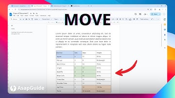 How to Move Tables in Google Docs